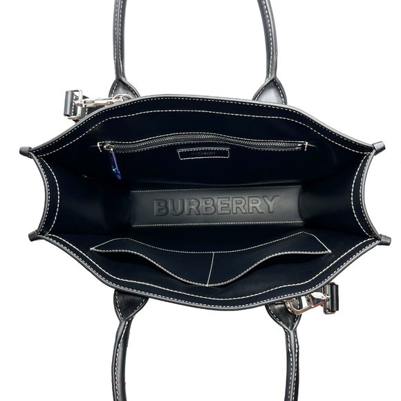 Burberry Unisex Denny Checked Large Tote Bag - Picture 6 of 13